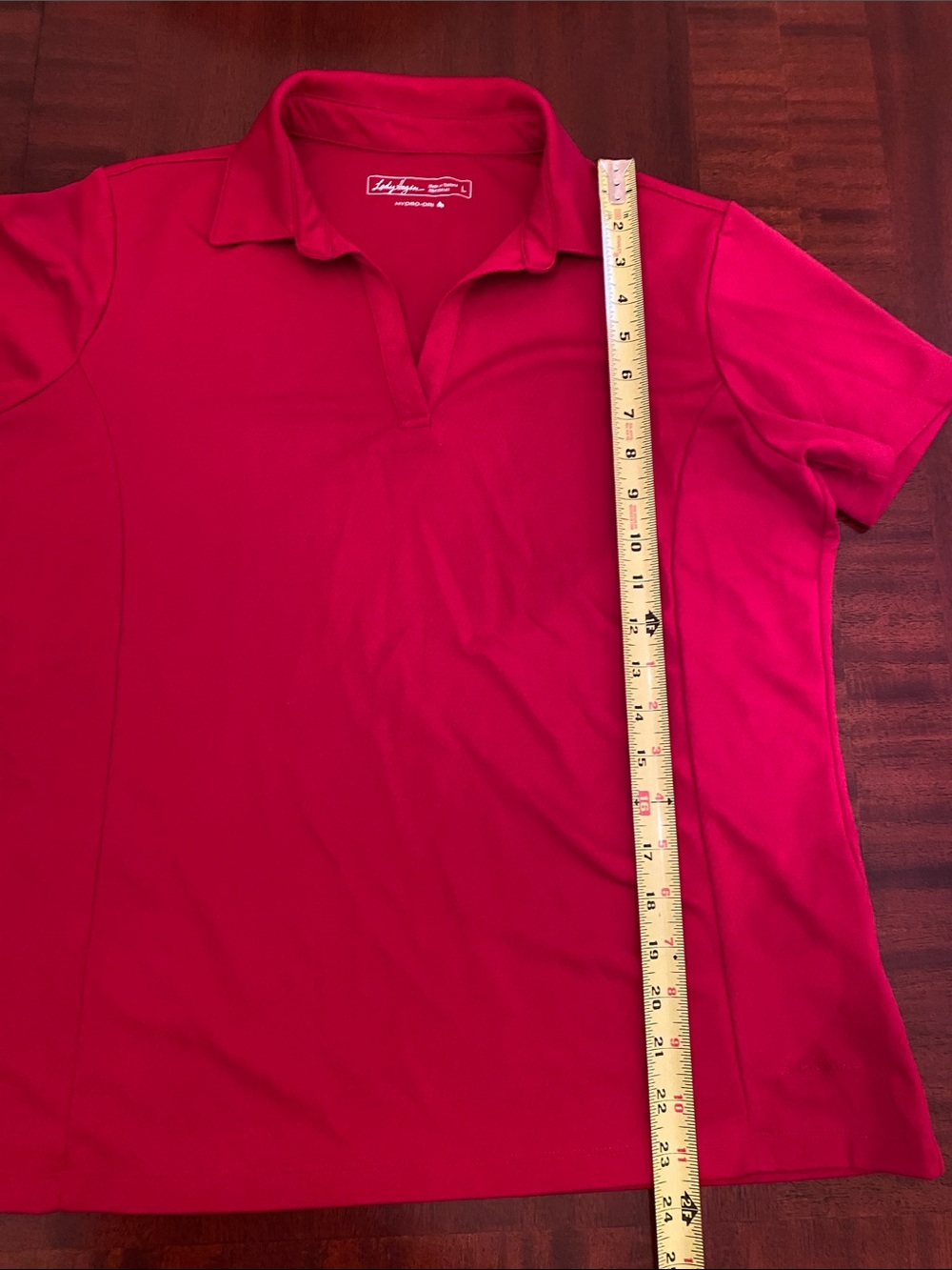 Lady Hagen Red Short-Sleeve Hydro Dri Polo Top Size L - Picture 8 of 8